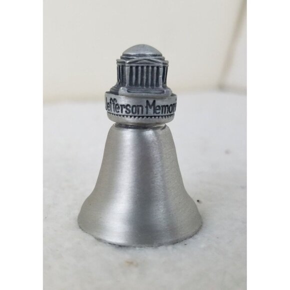 Miniature Bell‎ Vintage Jefferson Memorial Pewter Clapper Americana Presidential - Picture 6 of 8